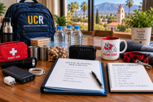 Emergency preparedness kit with estate planning documents in California